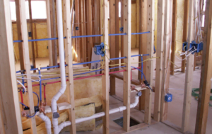 New construction rough-in plumbing